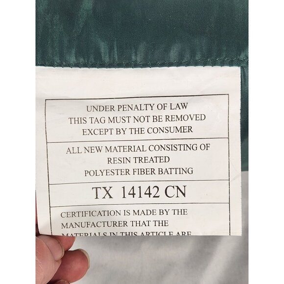 NOS Timber Creek  Outdoor Camping Pillow Green Flannel & Nylon w bag NWT 17 X 10 - Picture 3 of 6